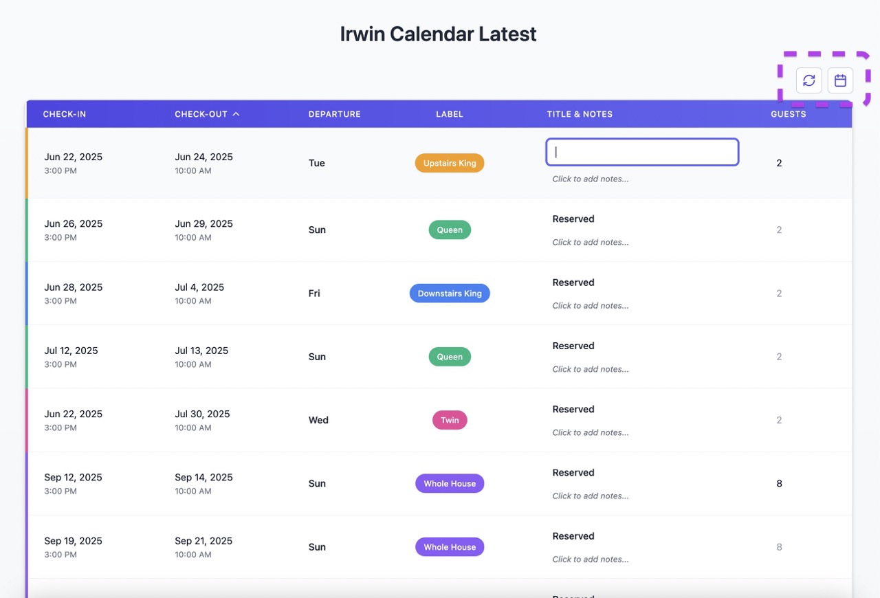Table View Screenshot